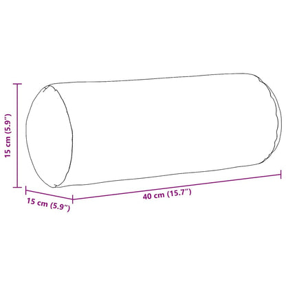 Cuscini a rullo 2 pz Tessuto Marrone Ø 15 x 40 cm | homemem39
