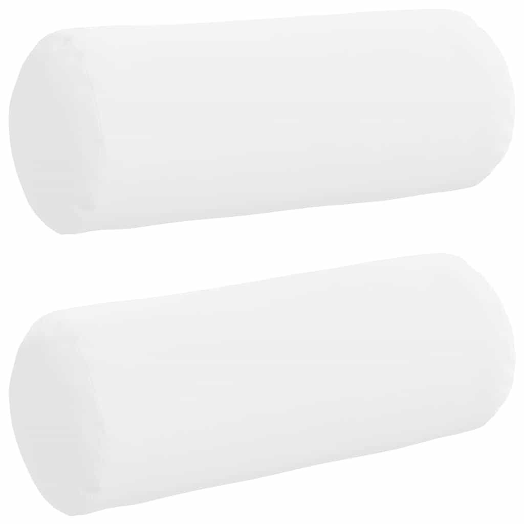 Cuscini a rullo 2 pcs Bianco Ø 15 x 40 cm Tessuto | homemem39