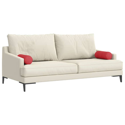 Cuscini a rullo 2 pcs Rosso Ø 15 x 40 cm Tessuto
