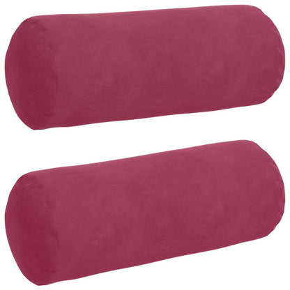 Cuscini a rullo 2 pcs Rosso Vino Ø 15 x 40 cm Tessuto in Cords | homemem39