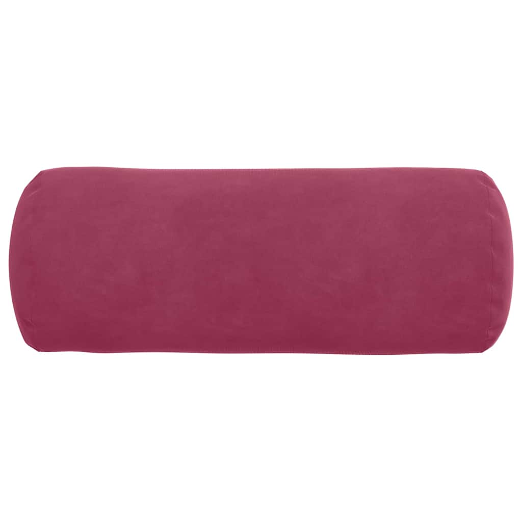 Cuscini a rullo 2 pcs Rosso Vino Ø 15 x 40 cm Tessuto in Cords | homemem39