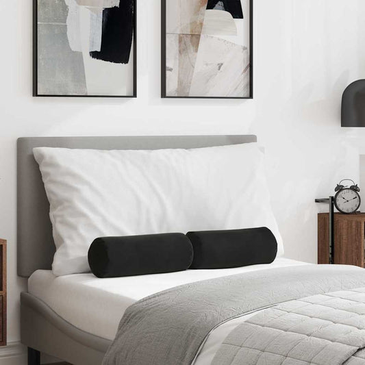 Cuscini a rullo 2 pcs Nero Ø 15 x 40 cm Tessuto in Cords | homemem39