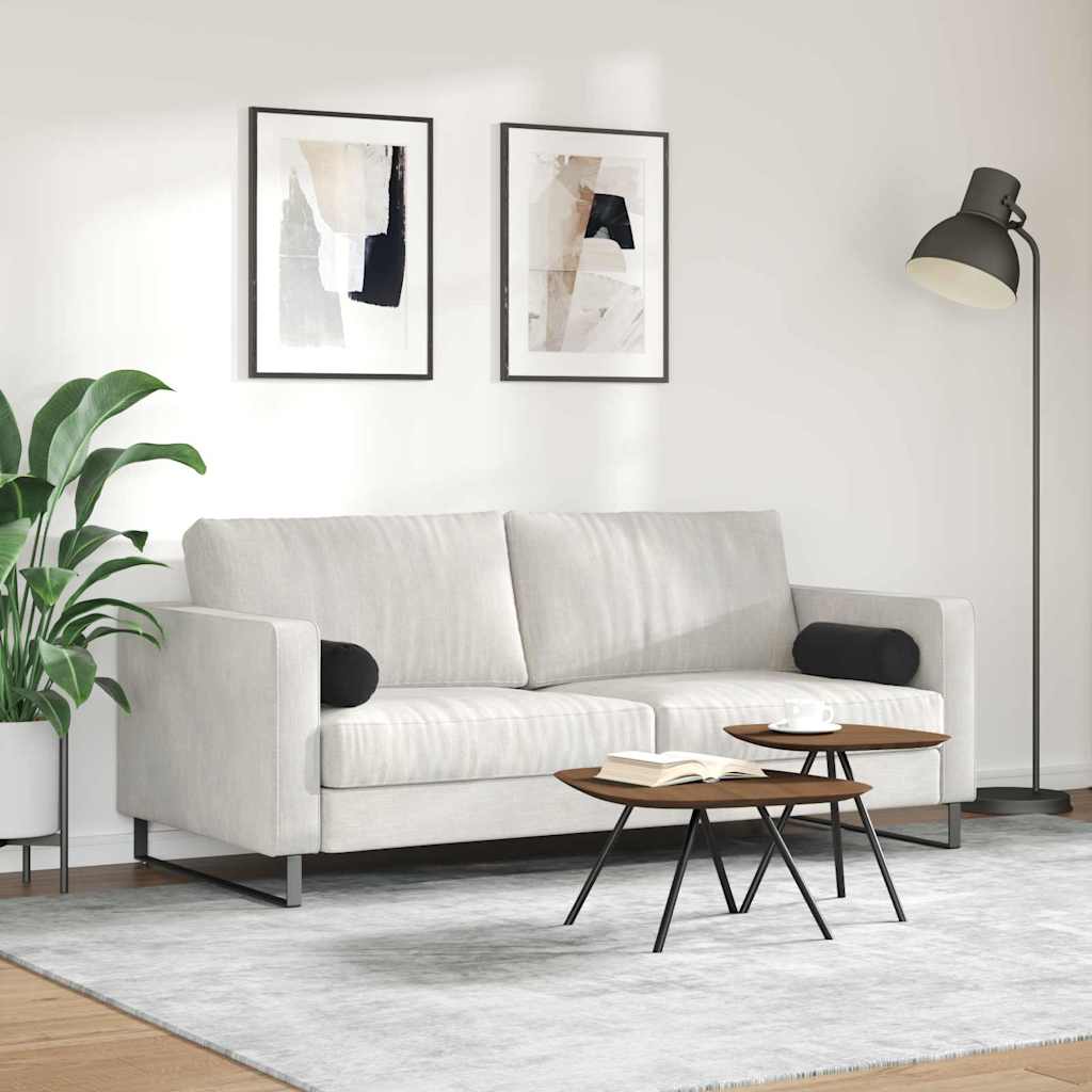 Cuscini a rullo 2 pcs Nero Ø 15 x 40 cm Tessuto in Cords | homemem39
