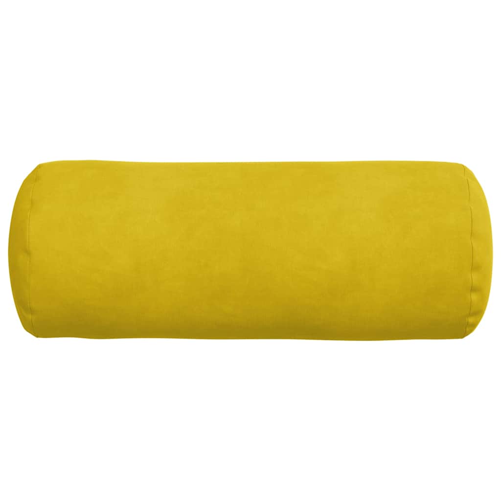 Cuscini a rullo 2 pcs Giallo Ø 15 x 40 cm Tessuto in Cords | homemem39
