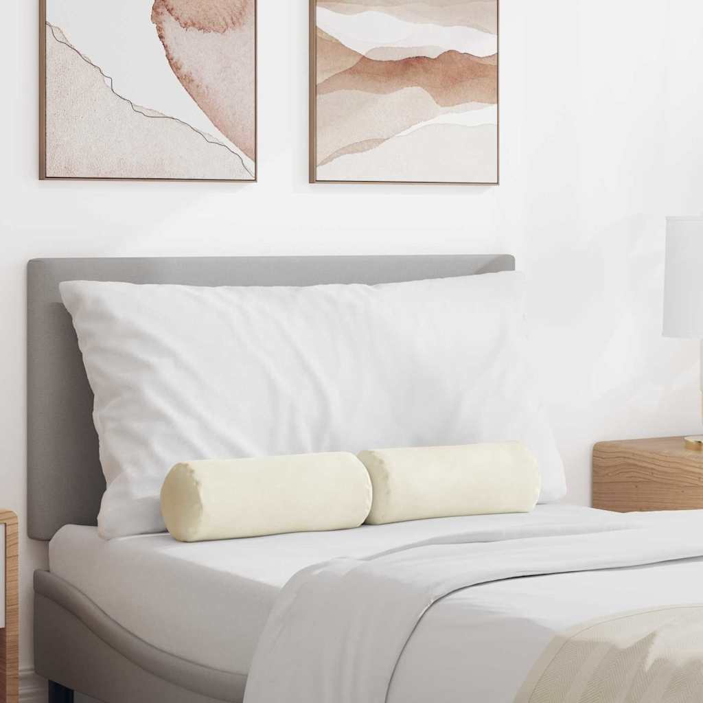 Cuscini a rullo 2 pcs Crema Ø 15 x 40 cm Tessuto in Cords | homemem39