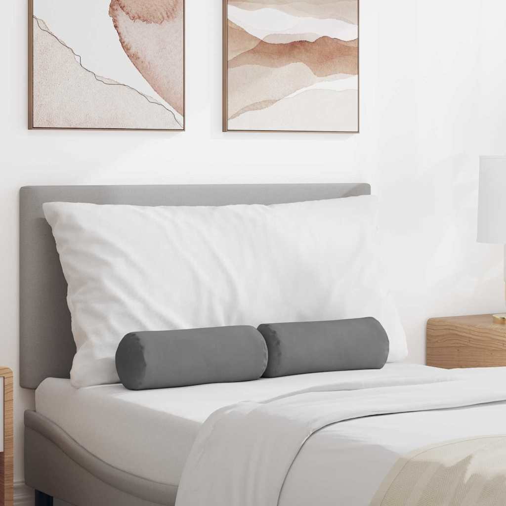 Cuscini a rullo 2 pcs Grigio scuro Ø 15 x 40 cm | homemem39