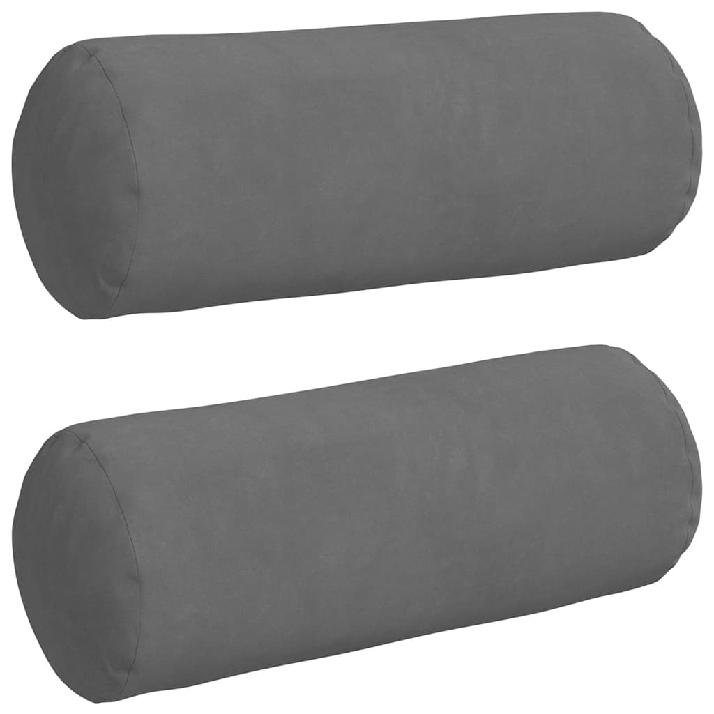 Cuscini a rullo 2 pcs Grigio scuro Ø 15 x 40 cm | homemem39