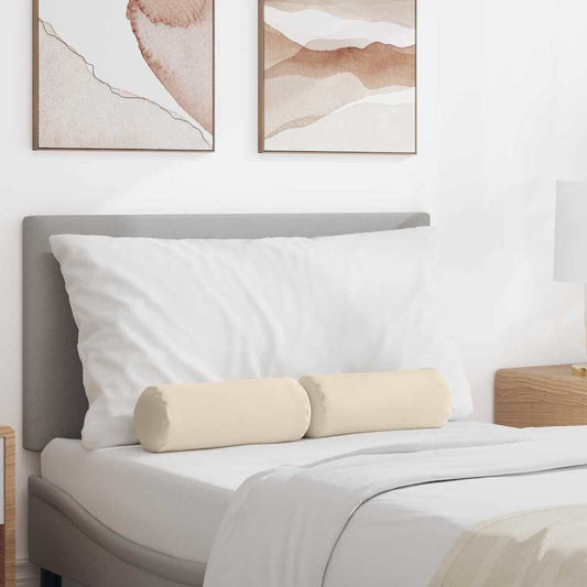 Cuscini a rullo 2 pcs Beige Ø 15 x 40 cm Tessuto in Microfibra | homemem39