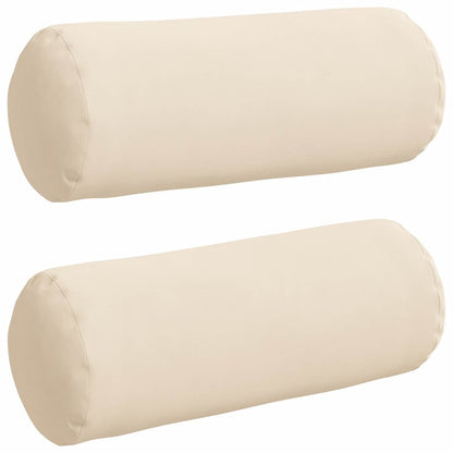 Cuscini a rullo 2 pcs Beige Ø 15 x 40 cm Tessuto in Microfibra | homemem39