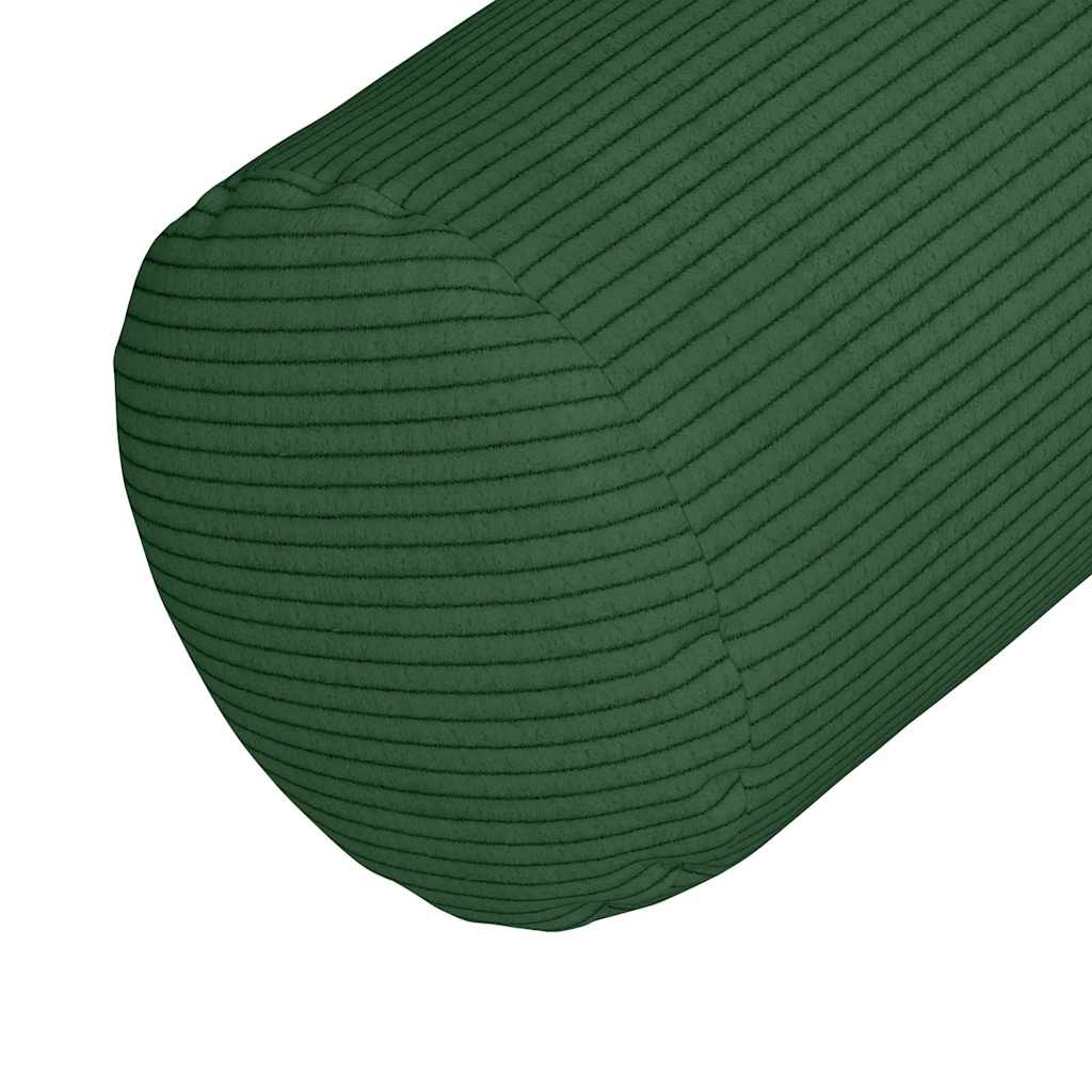 Cuscini a rullo 2 pcs Verde Scuro Ø 15 x 40 cm Tessuto in Cords | homemem39