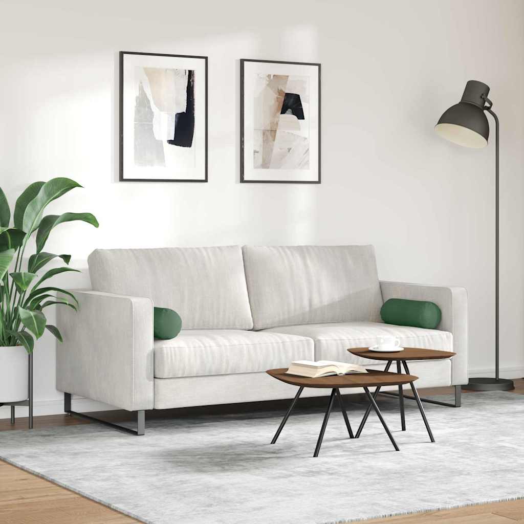 Cuscini a rullo 2 pcs Verde Scuro Ø 15 x 40 cm Tessuto in Cords | homemem39