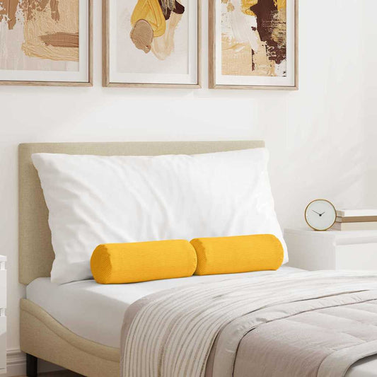 Cuscini a rullo 2 pcs Giallo Chiaro Ø 15 x 40 cm | homemem39