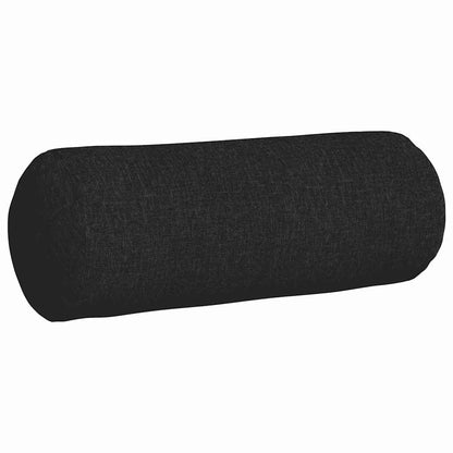 Cuscini a rullo 2 pcs Nero Ø 25 x 70 cm Tessuto | homemem39