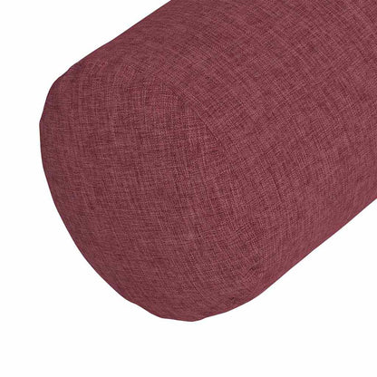 Cuscini a rullo 2 pcs Rosso Vino Ø 25 x 70 cm Tessuto | homemem39