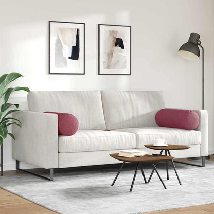 Cuscini a rullo 2 pcs Rosso Vino Ø 25 x 70 cm Tessuto | homemem39