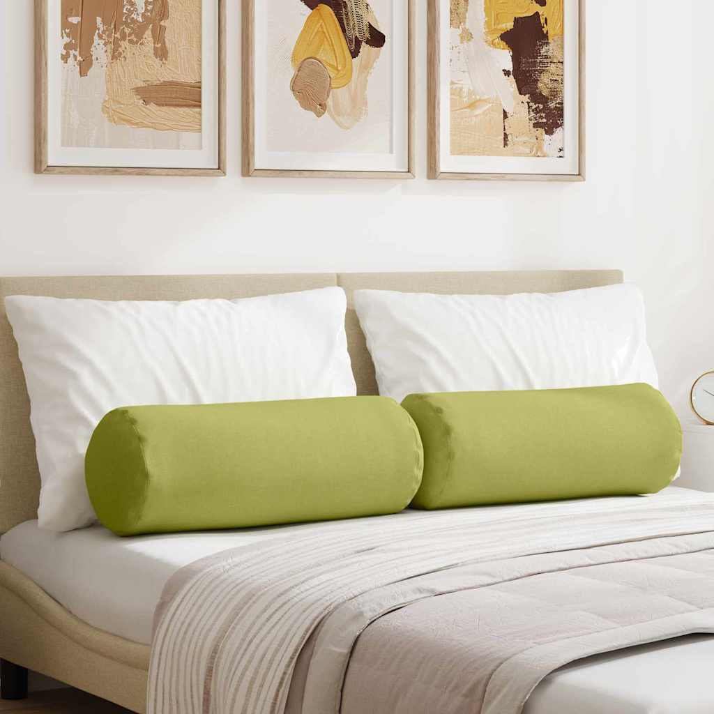 Cuscini a rullo 2 pcs Verde chiaro Ø 25 x 70 cm Tessuto | homemem39