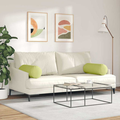 Cuscini a rullo 2 pcs Verde chiaro Ø 25 x 70 cm Tessuto | homemem39