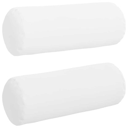 Cuscini a rullo 2 pcs Bianco Ø 25 x 70 cm Tessuto | homemem39