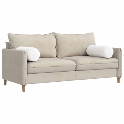 Cuscini a rullo 2 pcs Bianco Ø 25 x 70 cm Tessuto | homemem39