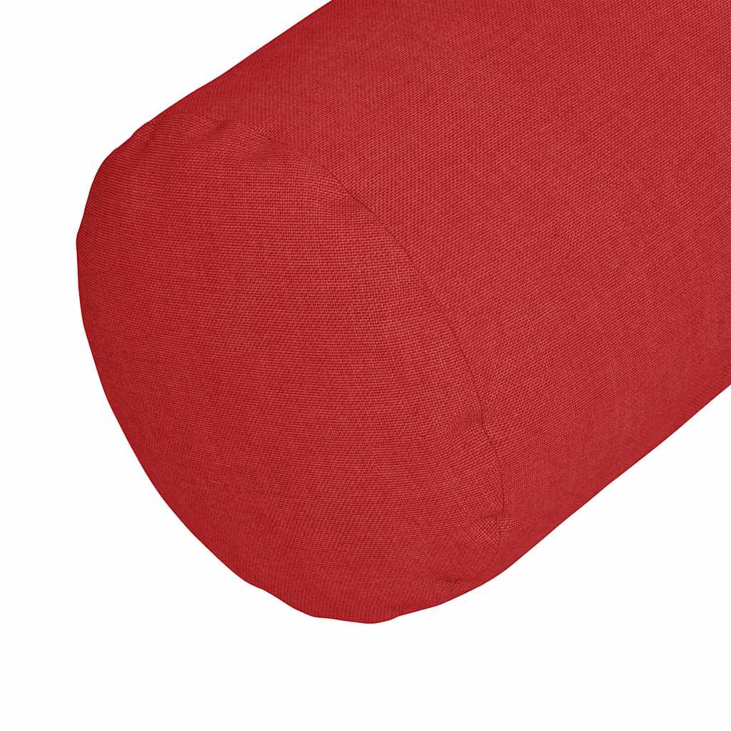 Cuscini a rullo 2 pcs Rosso Ø 25 x 70 cm Tessuto | homemem39