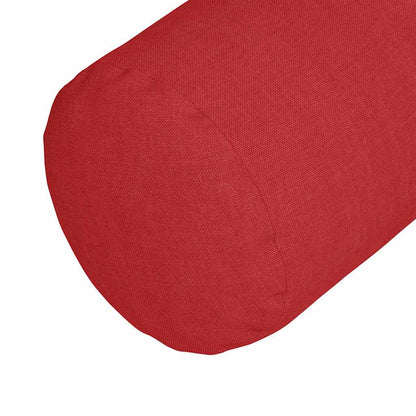 Cuscini a rullo 2 pcs Rosso Ø 25 x 70 cm Tessuto | homemem39