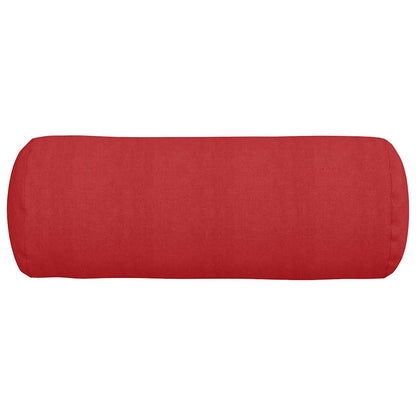 Cuscini a rullo 2 pcs Rosso Ø 25 x 70 cm Tessuto