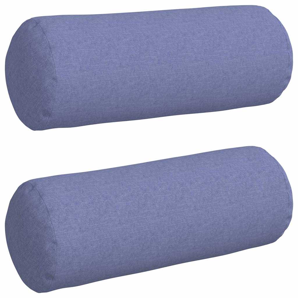Cuscini a rullo 2 pcs Blu jeans Ø 25 x 70 cm Tessuto | homemem39