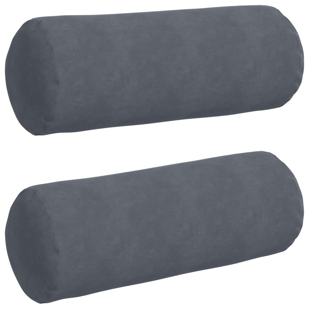 Cuscini a rullo 2 pcs Grigio scuro Ø 25 x 70 cm | homemem39