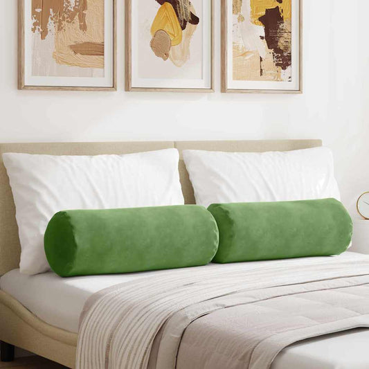 Cuscini a rullo 2 pcs Verde chiaro Ø 25 x 70 cm | homemem39