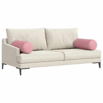Cuscini a rullo 2 pcs Rosa Ø 25 x 70 cm Tessuto in Cords | homemem39