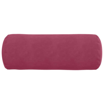Cuscini a rullo 2 pcs Rosso Vino Ø 25 x 70 cm Tessuto in Cords