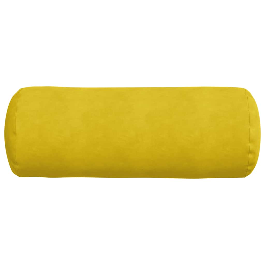 Cuscini a rullo 2 pcs Giallo Ø 25 x 70 cm Tessuto in Cords | homemem39