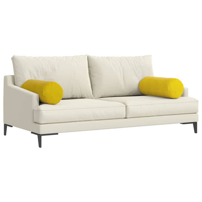 Cuscini a rullo 2 pcs Giallo Ø 25 x 70 cm Tessuto in Cords | homemem39