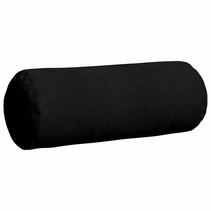 Cuscini a rullo 2 pcs Nero Ø 25 x 70 cm Tessuto in Microfibra | homemem39