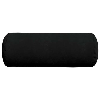 Cuscini a rullo 2 pcs Nero Ø 25 x 70 cm Tessuto in Microfibra