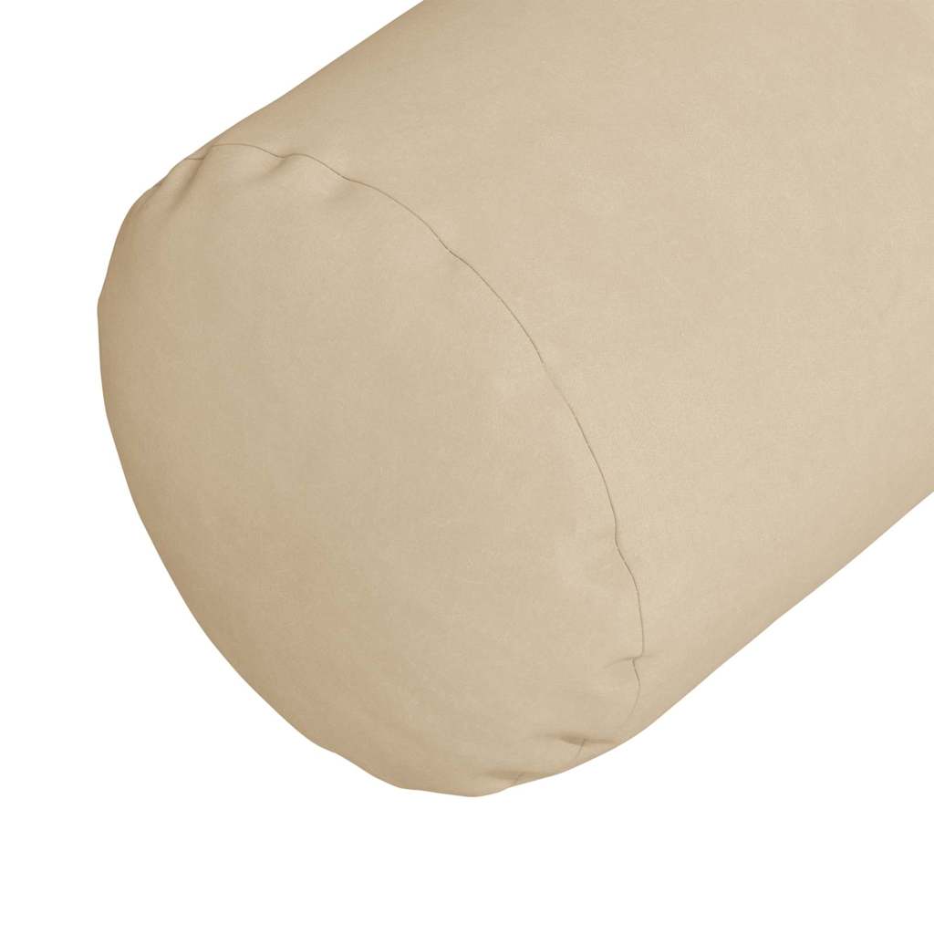 Cuscini a rullo 2 pcs Crema Ø 25 x 70 cm Tessuto in Microfibra | homemem39