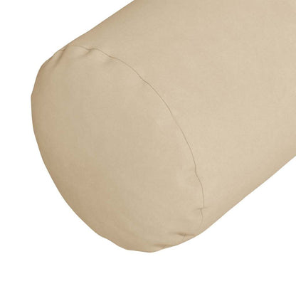 Cuscini a rullo 2 pcs Crema Ø 25 x 70 cm Tessuto in Microfibra | homemem39