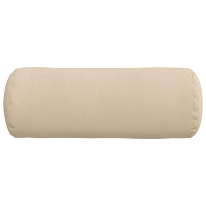 Cuscini a rullo 2 pcs Crema Ø 25 x 70 cm Tessuto in Microfibra | homemem39
