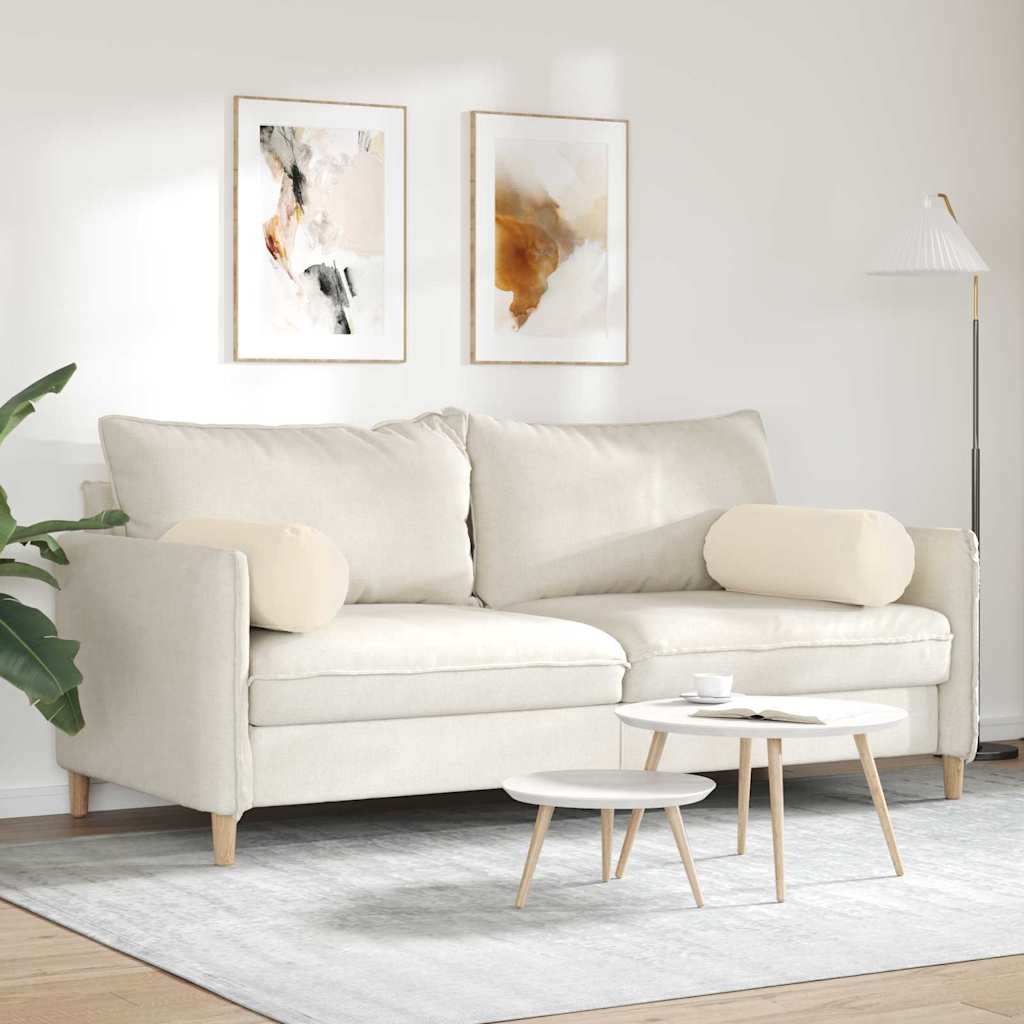 Cuscini a rullo 2 pcs Beige Ø 25 x 70 cm Tessuto in Microfibra | homemem39