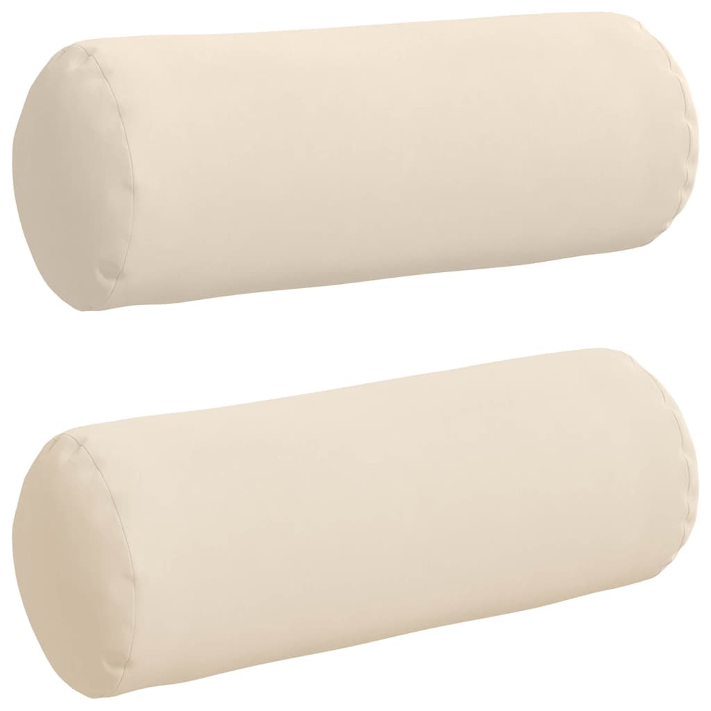 Cuscini a rullo 2 pcs Beige Ø 25 x 70 cm Tessuto in Microfibra | homemem39