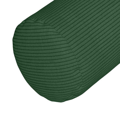 Cuscini a rullo 2 pcs Verde Scuro Ø 25 x 70 cm Tessuto in Cords | homemem39