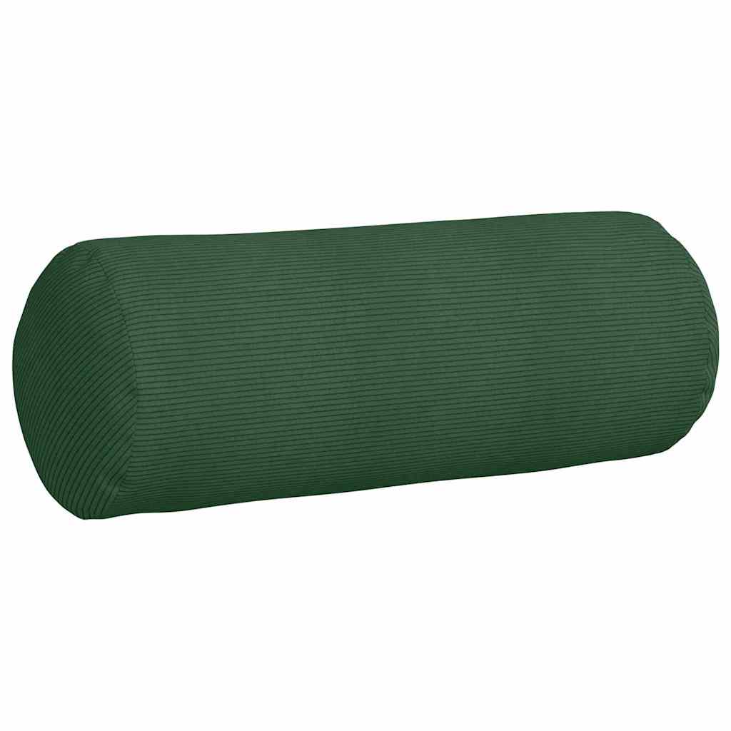 Cuscini a rullo 2 pcs Verde Scuro Ø 25 x 70 cm Tessuto in Cords | homemem39