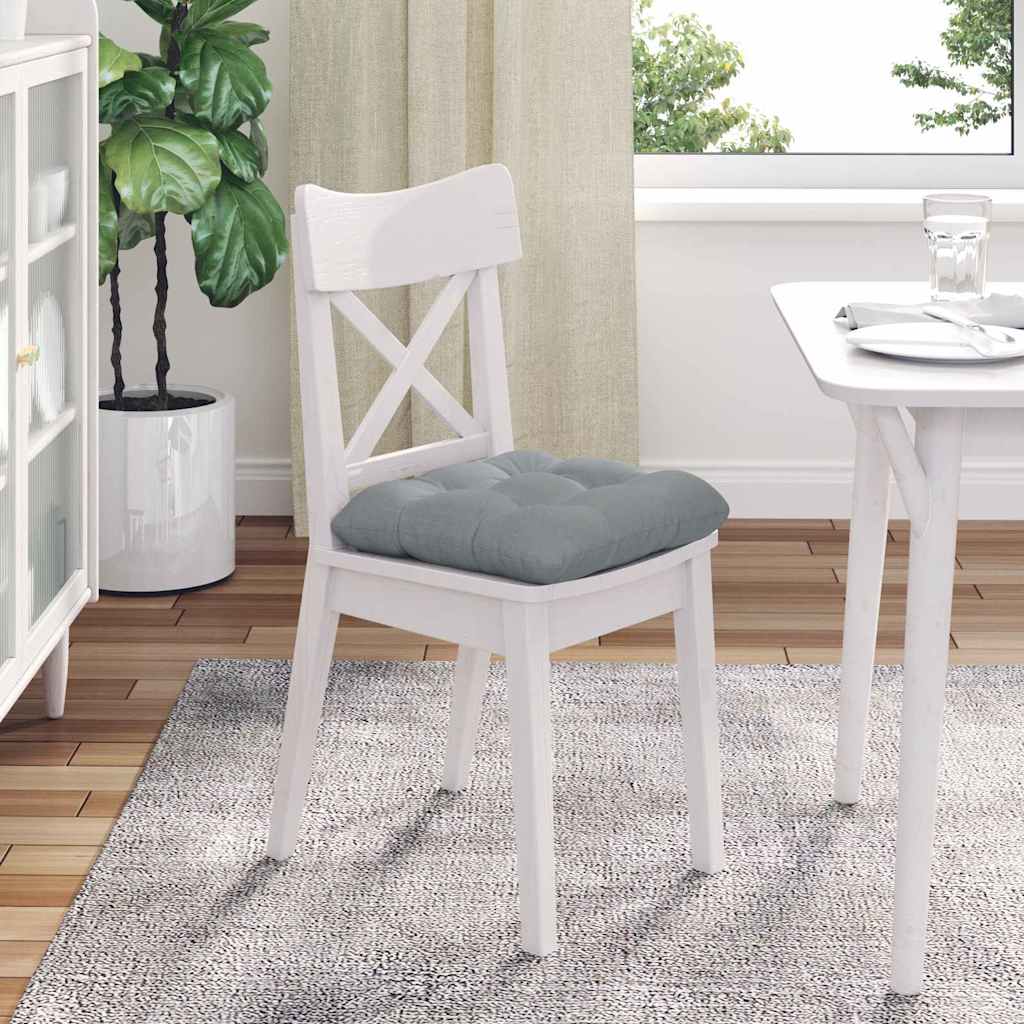 Cuscini per Seduta 4 pcs Grigio chiaro 40 x 40 x 12 cm Tessuto | homemem39