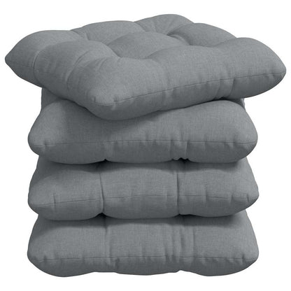 Cuscini per Seduta 4 pcs Grigio chiaro 40 x 40 x 12 cm Tessuto | homemem39