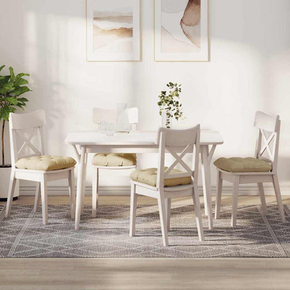 Cuscini per Seduta 4 pcs Crema 40 x 40 x 12 cm Tessuto | homemem39