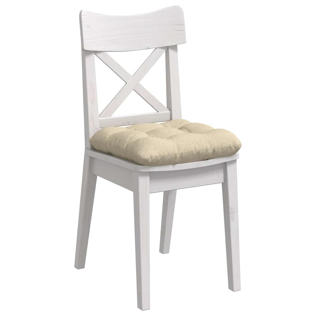 Cuscini per Seduta 4 pcs Crema 40 x 40 x 12 cm Tessuto | homemem39