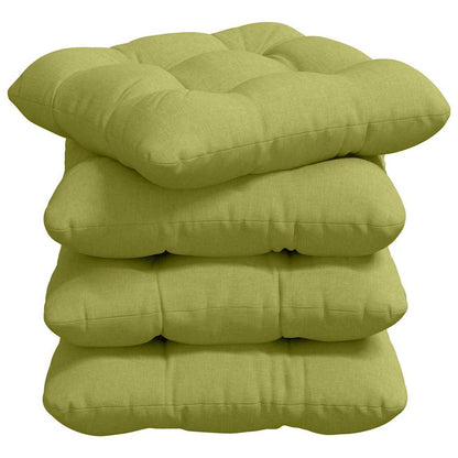 Cuscini per Seduta 4 pcs Verde chiaro 40 x 40 x 12 cm Tessuto | homemem39