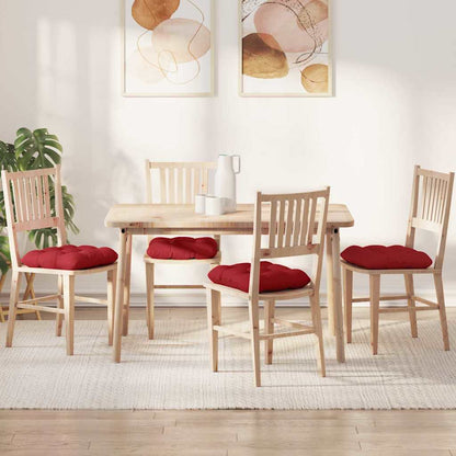 Cuscini per Seduta 4 pcs Rosso 40 x 40 x 12 cm Tessuto | homemem39