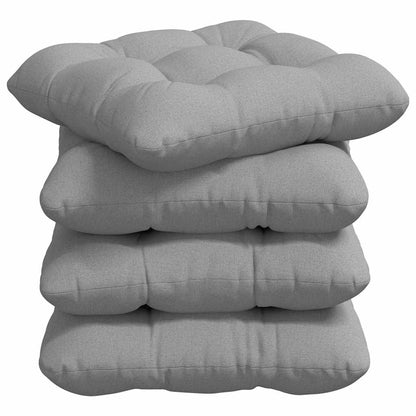 Cuscini per Seduta 4 pcs Grigio Nuvola 40 x 40 x 12 cm Tessuto | homemem39