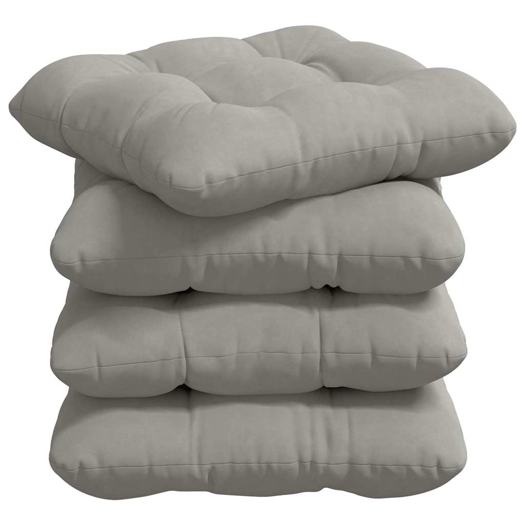Cuscini per Seduta 4 pcs Grigio chiaro 40 x 40 cm | homemem39